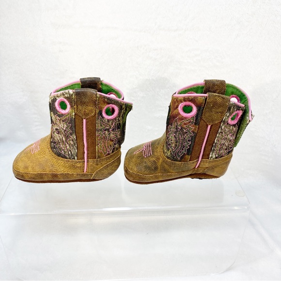 Baby Infant Dan Post John Deere Leather Boots 3M - Picture 6 of 8